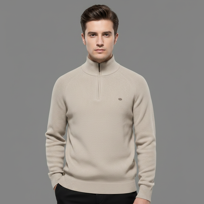 Men's Slim Fit Half-Zip Sweater | Knitted Jumper