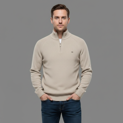 Men's Slim Fit Half-Zip Sweater | Knitted Jumper