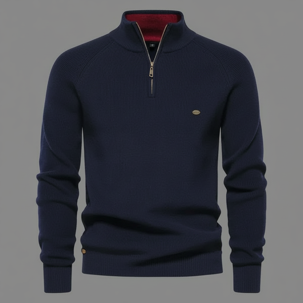 Men's Slim Fit Half-Zip Sweater | Knitted Jumper