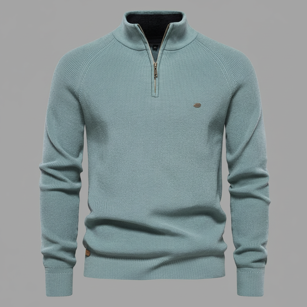 Men's Slim Fit Half-Zip Sweater | Knitted Jumper