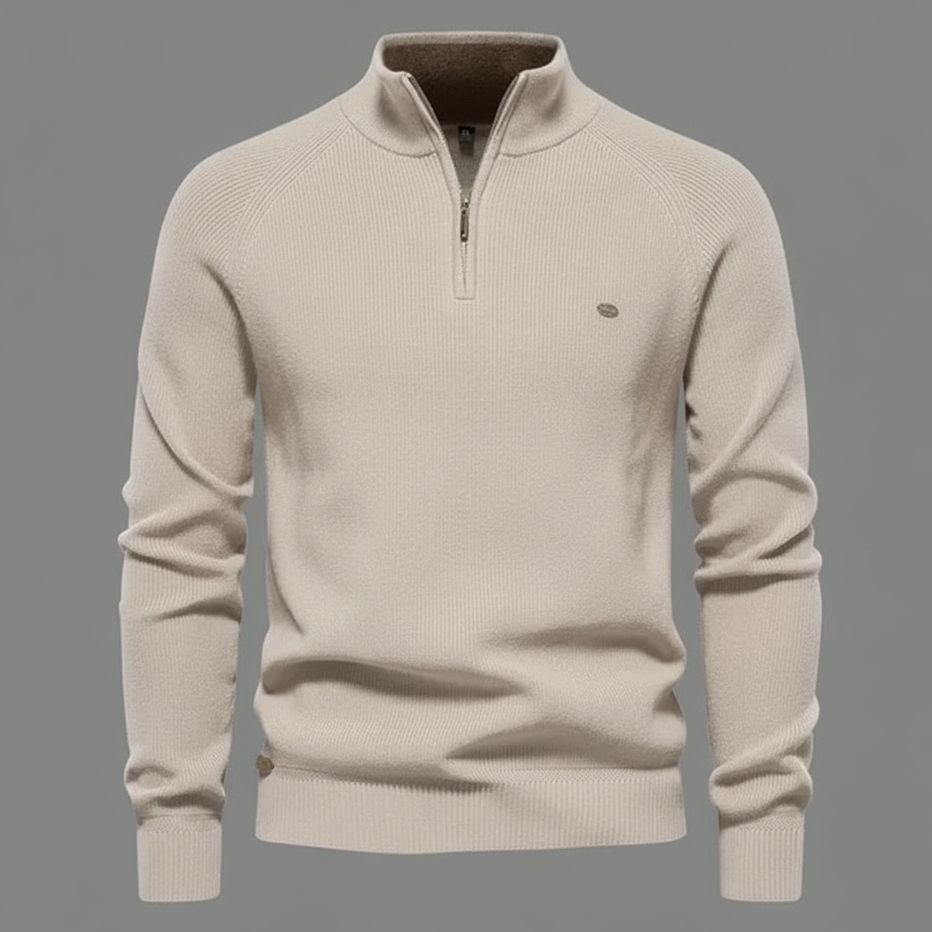 Men's Slim Fit Half-Zip Sweater | Knitted Jumper