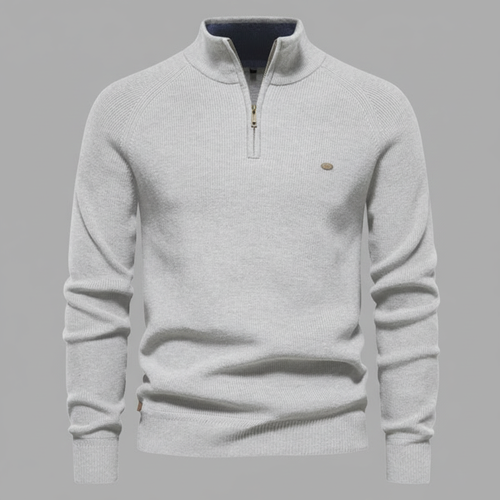 Men's Slim Fit Half-Zip Sweater | Knitted Jumper