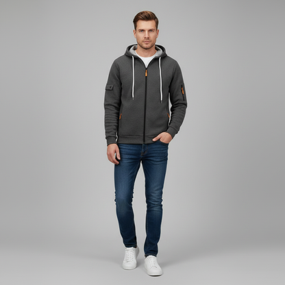 Men's Utility Hoodie | Zip-Up Sweatshirt with Pockets