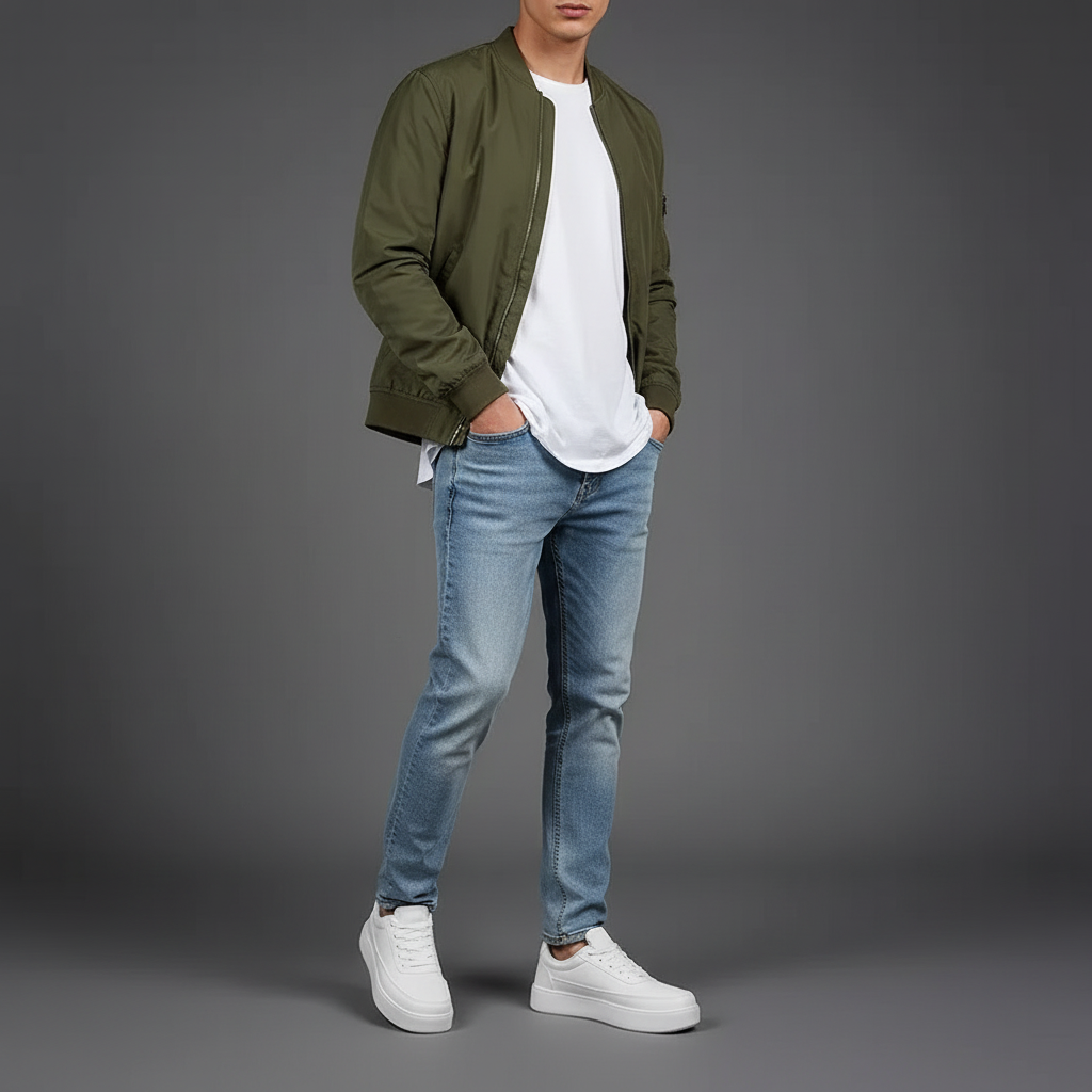 Men's White Platform Sneakers | Modern Lace-Up Footwear