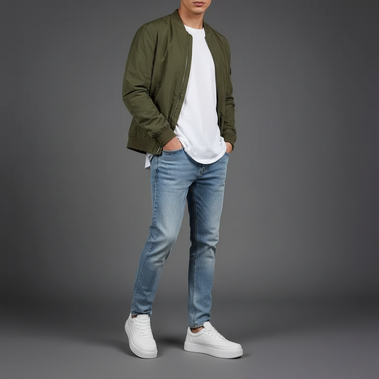 Men's White Platform Sneakers | Modern Lace-Up Footwear