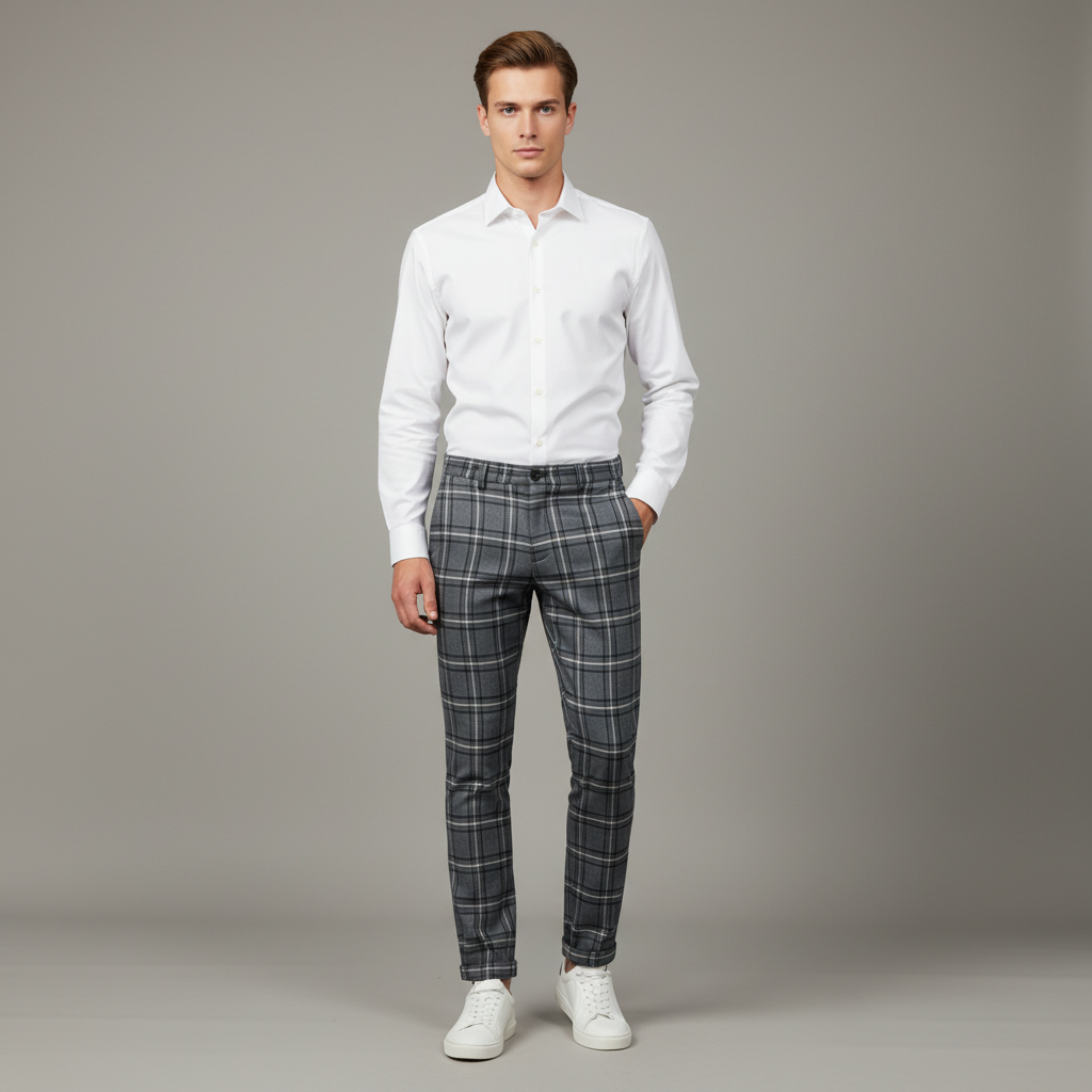 Sasha Checked Chino Pants | Men's Pants